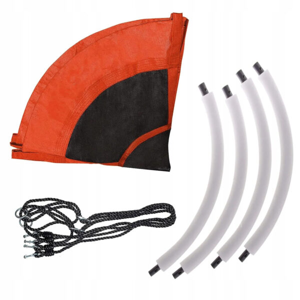 Leagan tip cuib Sersimo NS9, diametru 90cm, inaltime reglabila, pentru exterior, sarcina 150 kg, Portocaliu Negru - Image 8