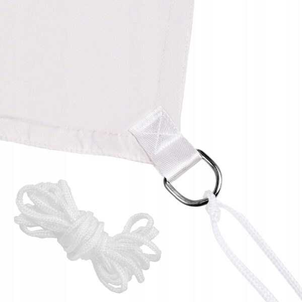 Copertina prelata de soare Sersimo SN117, triunghiulara, impermeabila cu protectie UV, 3x3x3m, gri deschis - Image 8