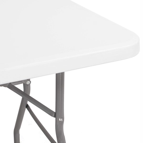 Masa dreptunghiulara pliabila multifunctionala, 240x75x74 cm, alba - Image 11