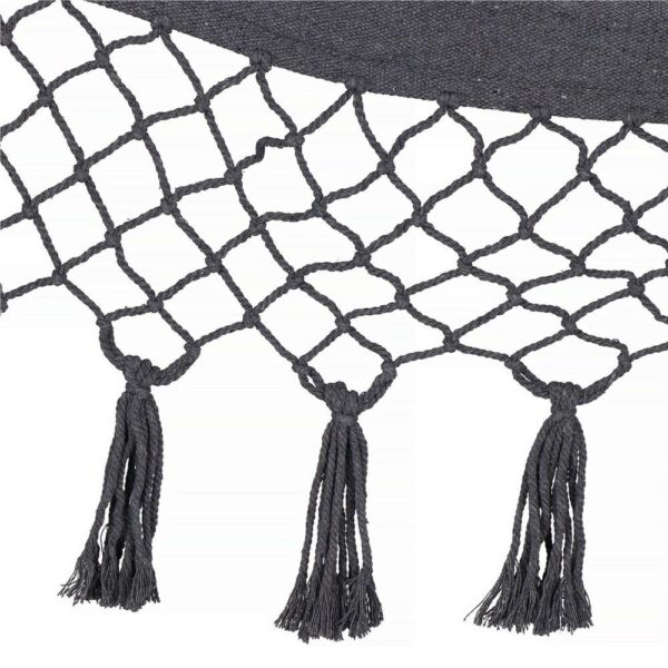 Függőágy otthonra vagy kertbe HM43, sötétszürke párnákkal, 130x100cm, 150kg - Image 20