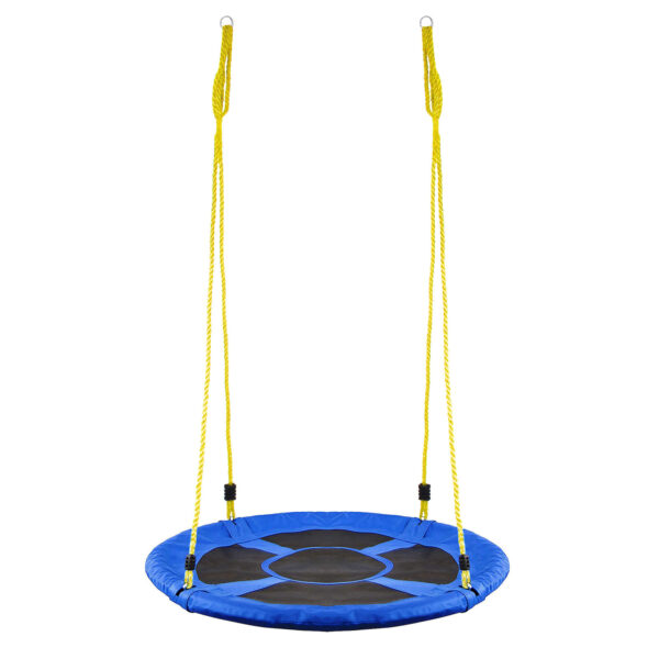 Leagan tip cuib Sersimo NS15, diametru 110cm, inaltime reglabila, pentru exterior, sarcina 150 kg, Albastru Negru - Image 2