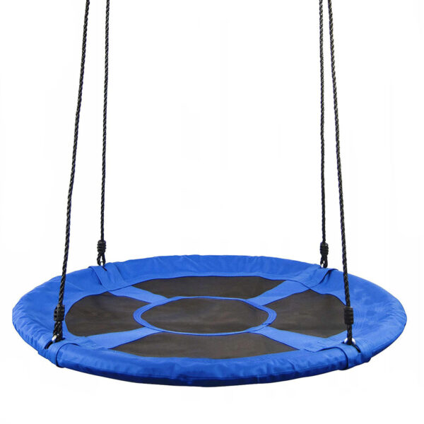Leagan tip cuib Sersimo NS16, diametru 120cm, inaltime reglabila, pentru exterior, sarcina 180 kg, Albastru Negru