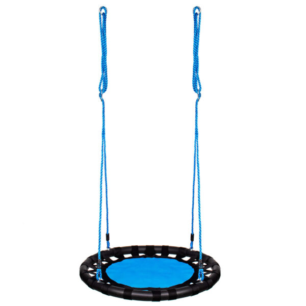 Leagan tip cuib Sersimo NS21, diametru 80cm, inaltime reglabila, pentru exterior, sarcina 100 kg, negru albastru - Image 2