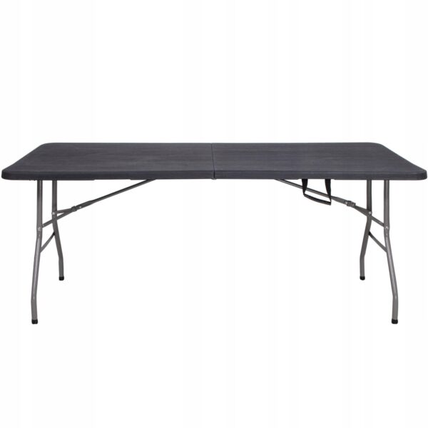Többfunkciós összecsukható téglalap alakú asztal, 1,8 m x 0,75 m x 0,75 m, fekete - Image 3