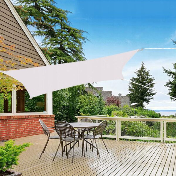 Copertina prelata de soare Sersimo SN125, patrata, impermeabila cu protectie UV, 4x4m, gri deschis - Image 3