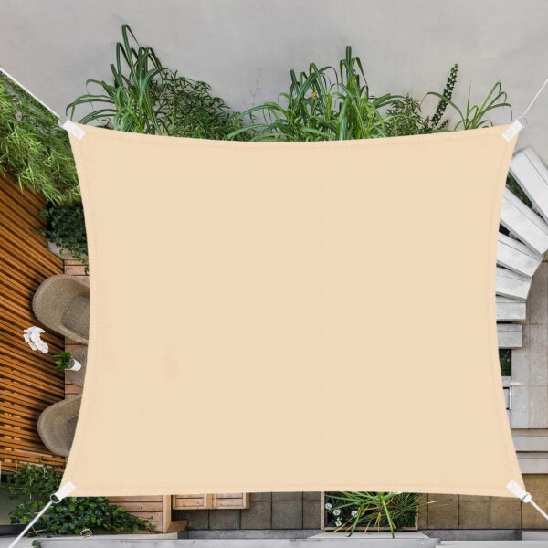 Copertina prelata de soare Sersimo SN126, patrata, impermeabila cu protectie UV, 4x4m, bej - Image 3