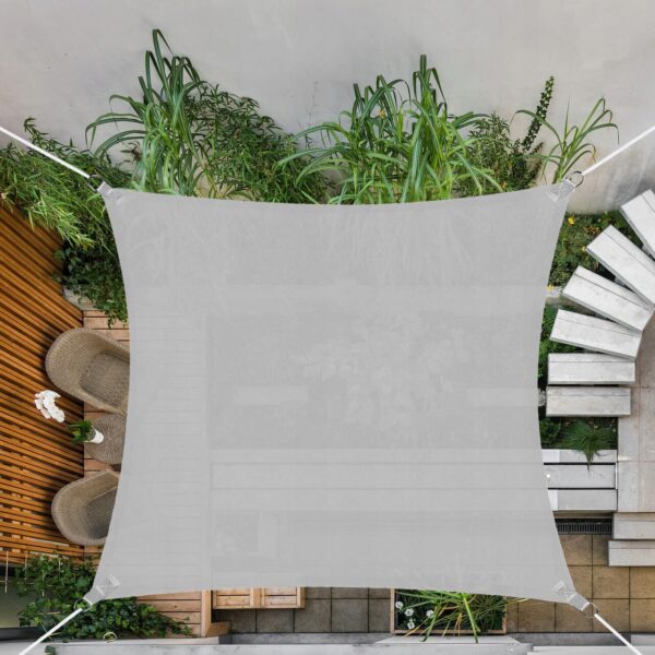 Copertina prelata de soare Sersimo SN144, patrata, impermeabila cu protectie UV, 4x4m, gri - Image 3