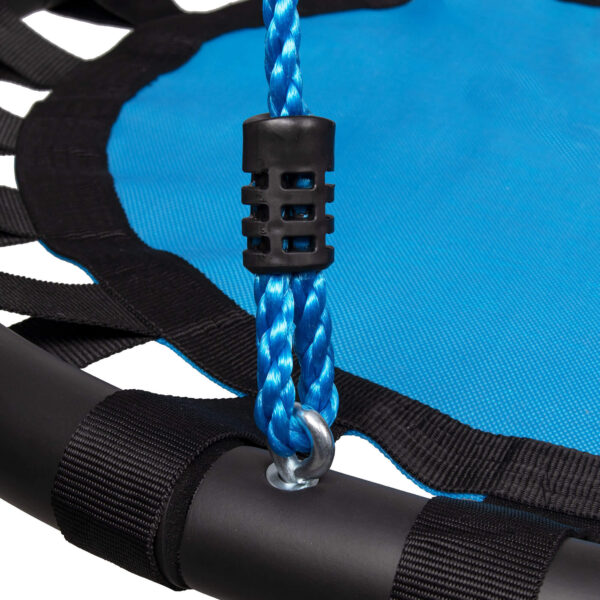 Leagan tip cuib Sersimo NS21, diametru 80cm, inaltime reglabila, pentru exterior, sarcina 100 kg, negru albastru - Image 4