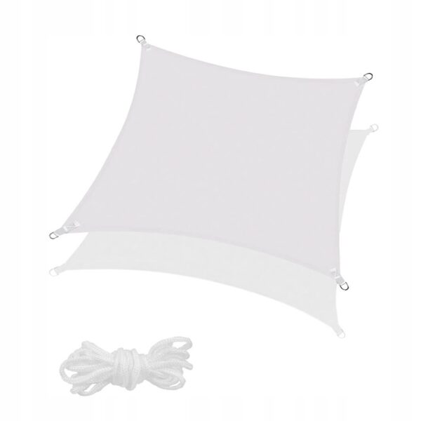Copertina prelata de soare Sersimo SN125, patrata, impermeabila cu protectie UV, 4x4m, gri deschis - Image 6