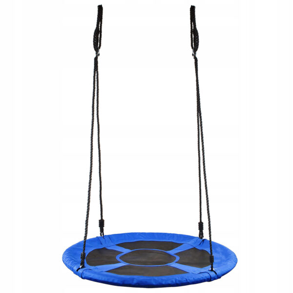 Leagan tip cuib Sersimo NS16, diametru 120cm, inaltime reglabila, pentru exterior, sarcina 180 kg, Albastru Negru - Image 5