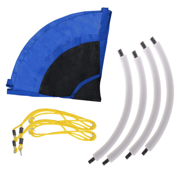 Leagan tip cuib Sersimo NS15, diametru 110cm, inaltime reglabila, pentru exterior, sarcina 150 kg, Albastru Negru - Image 7