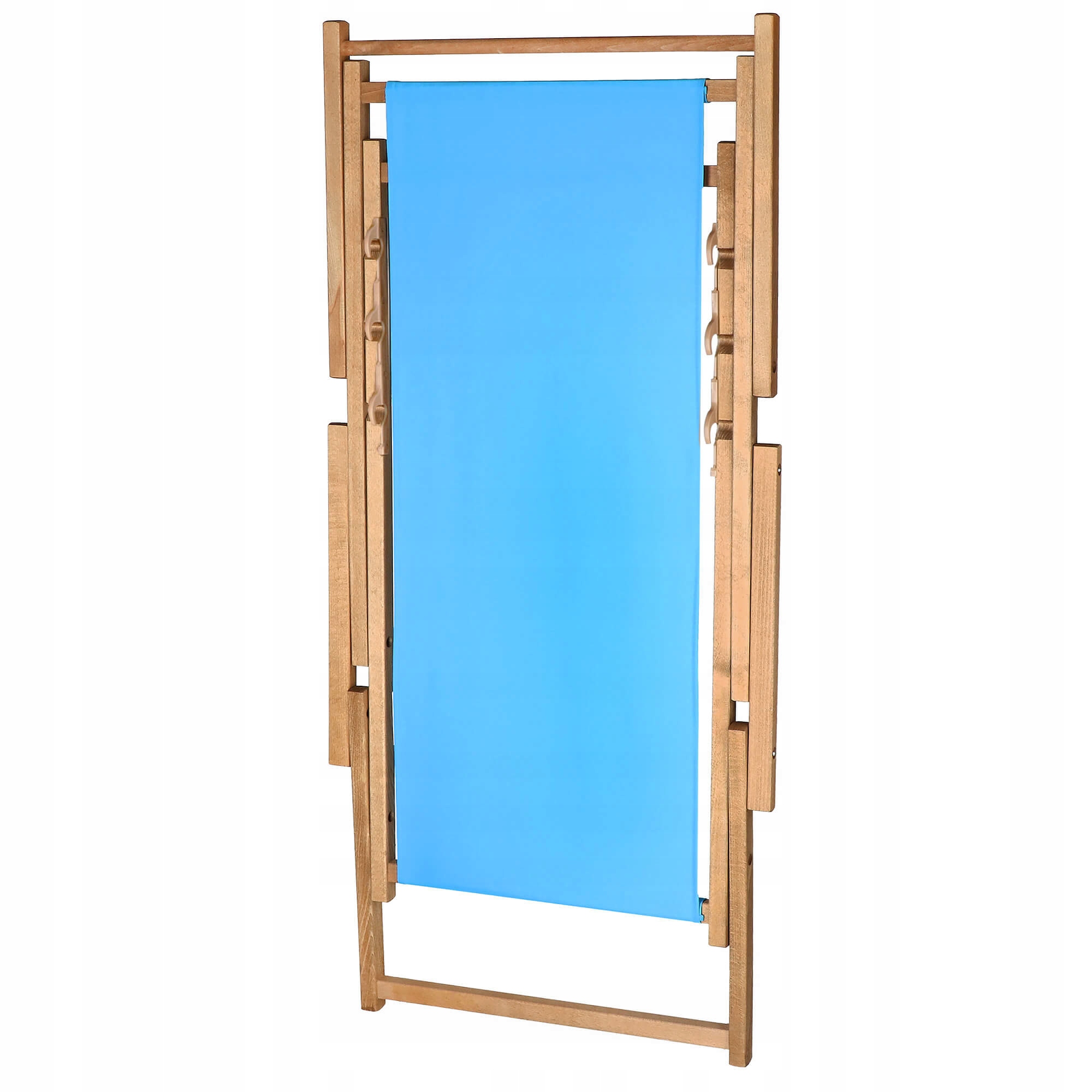 (DL) Sezlong cu brate pliabil din lemn de fag impregnat SERSIMO DC6BLU38, 120kg, albastru - Image 9