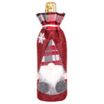 (DL) Karácsonyi manós ajándéktasak, 29cm, piros