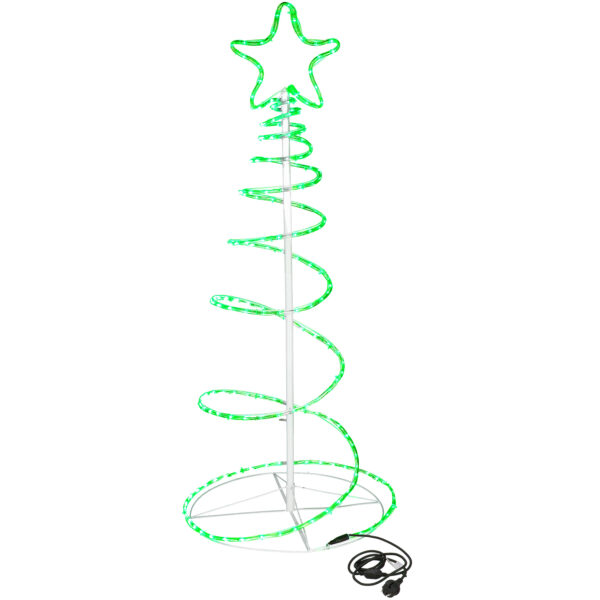 (DL) Instalatie lumini pentru Craciun, Brad stilizat, Sersimo, 192 LED-uri, 124cm, verde - Image 7