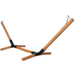 Sersimo kerti függőágytartó fa keret, maximális teherbírás 150kg, barna színben