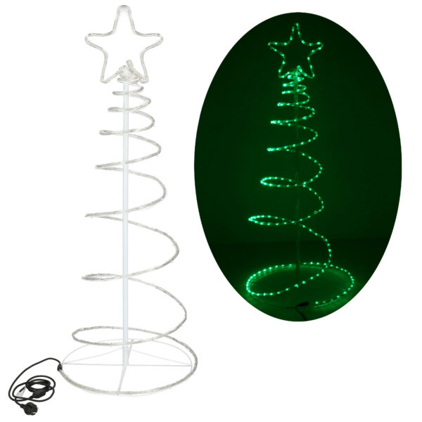 (DL) Instalatie lumini pentru Craciun, Brad stilizat, Sersimo, 192 LED-uri, 124cm, verde - Image 13