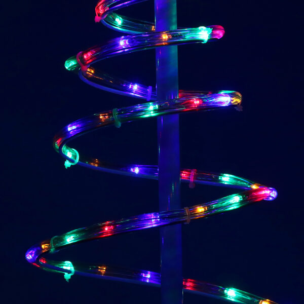 Instalatie lumini pentru Craciun, Brad stilizat, Sersimo, 192 LED-uri, 124cm, multicolor - Image 2