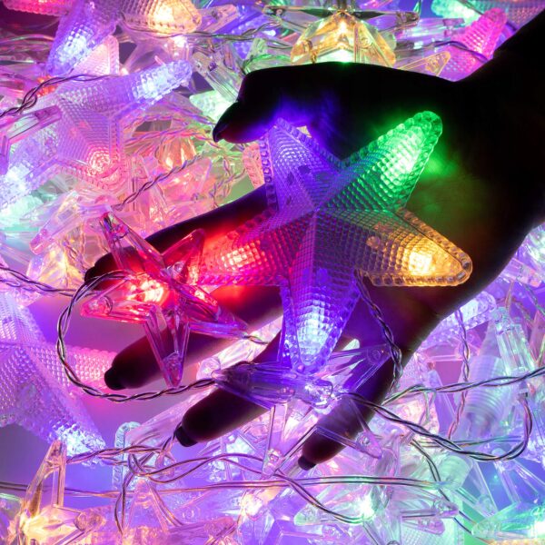 Karácsonyi ablakdísz 180 LED-del, 2 m széles, beltéri/kültéri használatra, többszínű világítás - Image 9
