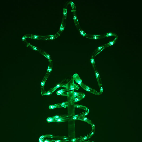 (DL) Instalatie lumini pentru Craciun, Brad stilizat, Sersimo, 192 LED-uri, 124cm, verde - Image 3