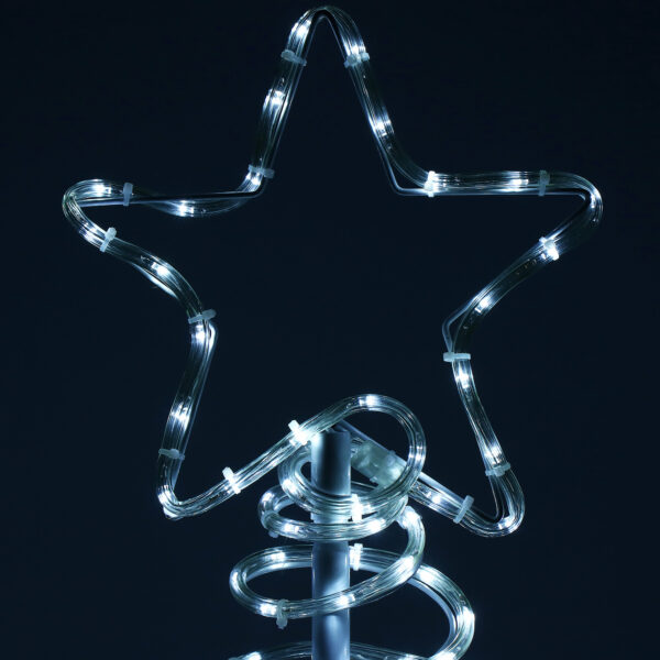 (DL) Instalatie lumini pentru Craciun, Brad stilizat, Sersimo, 192 LED-uri, 124cm, alb - Image 3