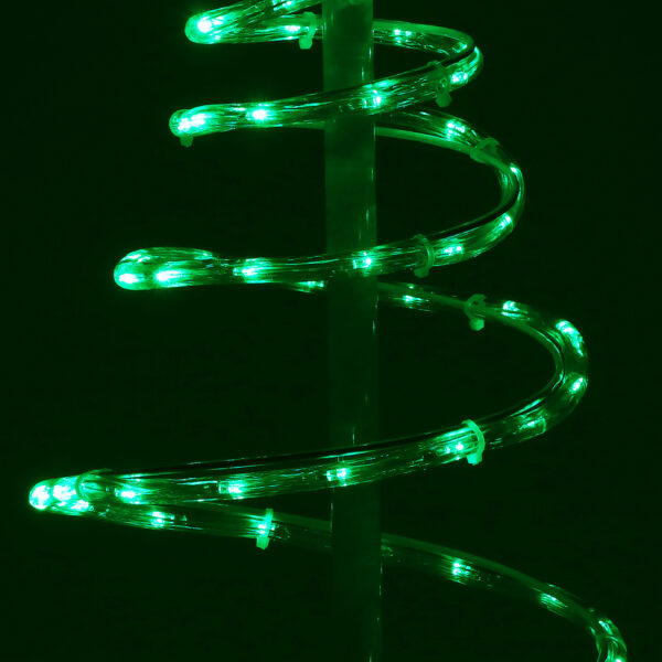 (DL) Instalatie lumini pentru Craciun, Brad stilizat, Sersimo, 192 LED-uri, 124cm, verde - Image 4