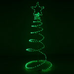 (DL) Instalatie lumini pentru Craciun, Brad stilizat, Sersimo, 192 LED-uri, 124cm, verde