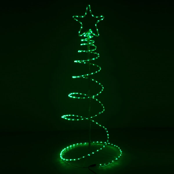 (DL) Instalatie lumini pentru Craciun, Brad stilizat, Sersimo, 192 LED-uri, 124cm, verde - Image 6