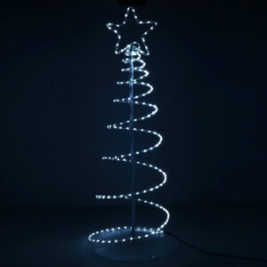 (DL) Instalatie lumini pentru Craciun, Brad stilizat, Sersimo, 192 LED-uri, 124cm, alb
