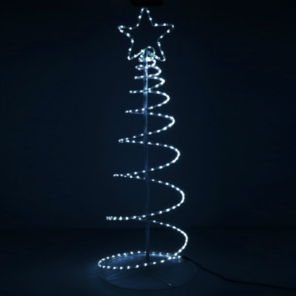 (DL) Instalatie lumini pentru Craciun, Brad stilizat, Sersimo, 192 LED-uri, 124cm, alb