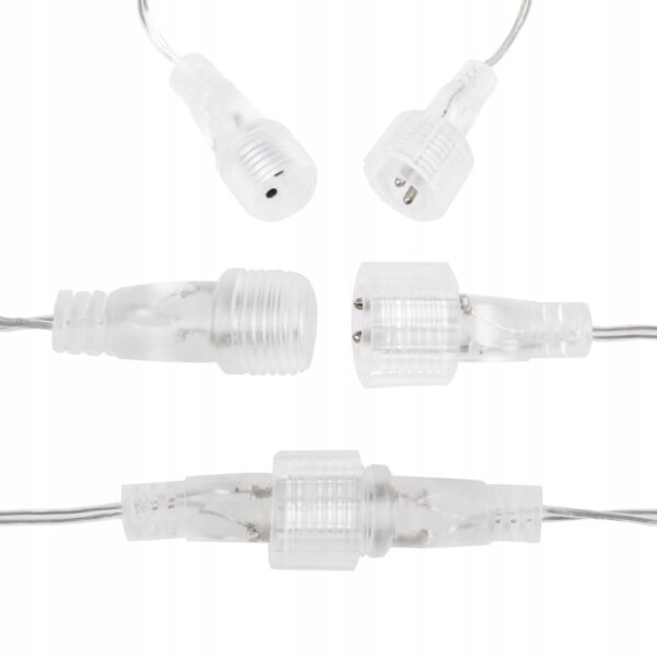 (DL) Karácsonyi ablakdísz 138 LED-del, 2 m széles, beltéri/kültéri használatra, fehér világító csillagok - Image 6