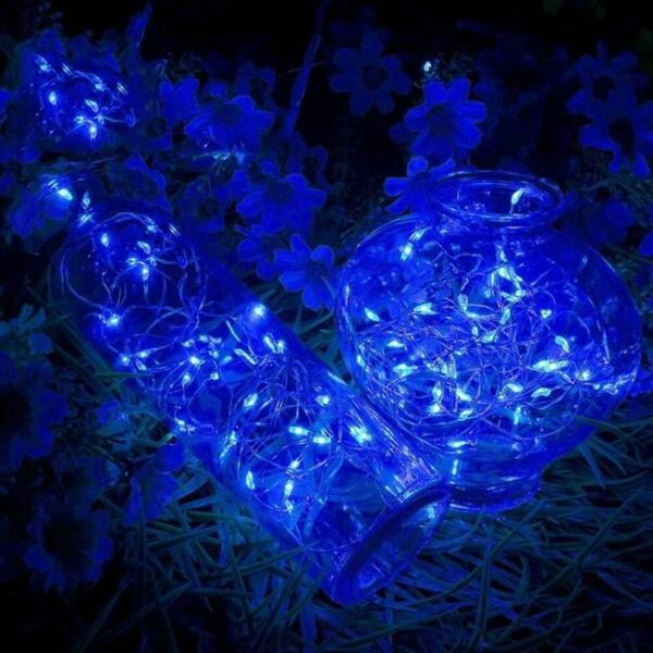 (DL) Instalatie lumina decorativa cu 300 LED-uri, 30m, pentru interior/exterior, iluminare albastra - Image 6