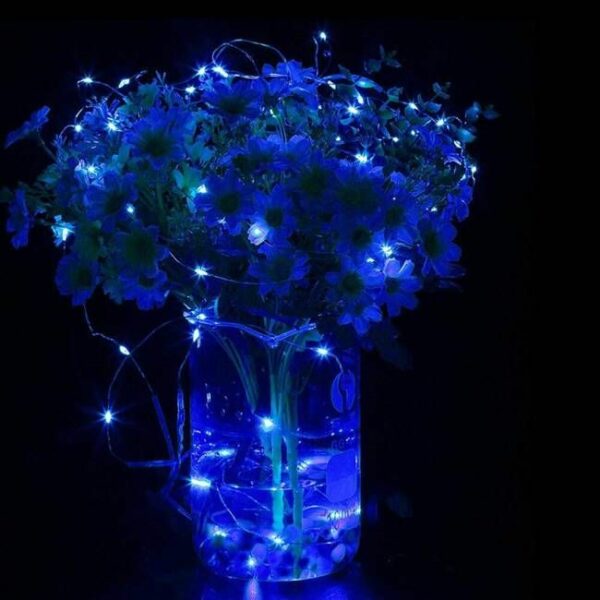 (DL) Instalatie lumina decorativa cu 300 LED-uri, 30m, pentru interior/exterior, iluminare albastra - Image 7