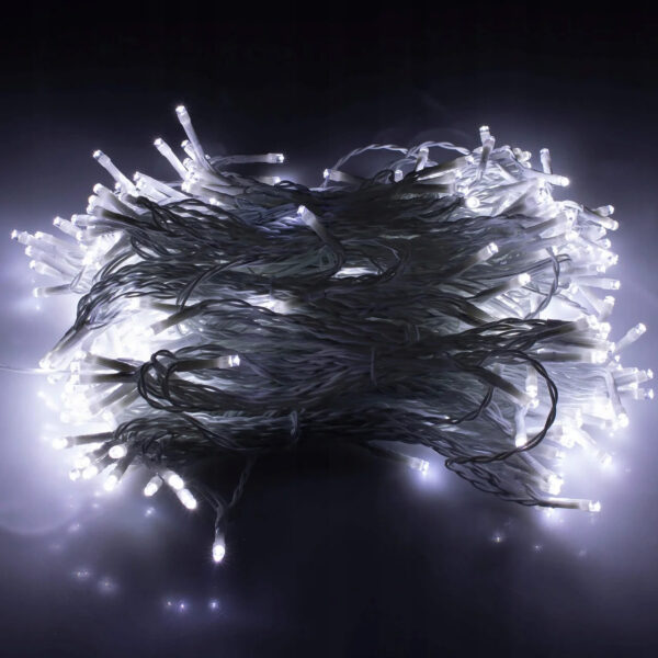 Fényfüggöny 300 LED, 3 m széles, beltéri/kültéri használatra, távirányító, fehér világítás - Image 4