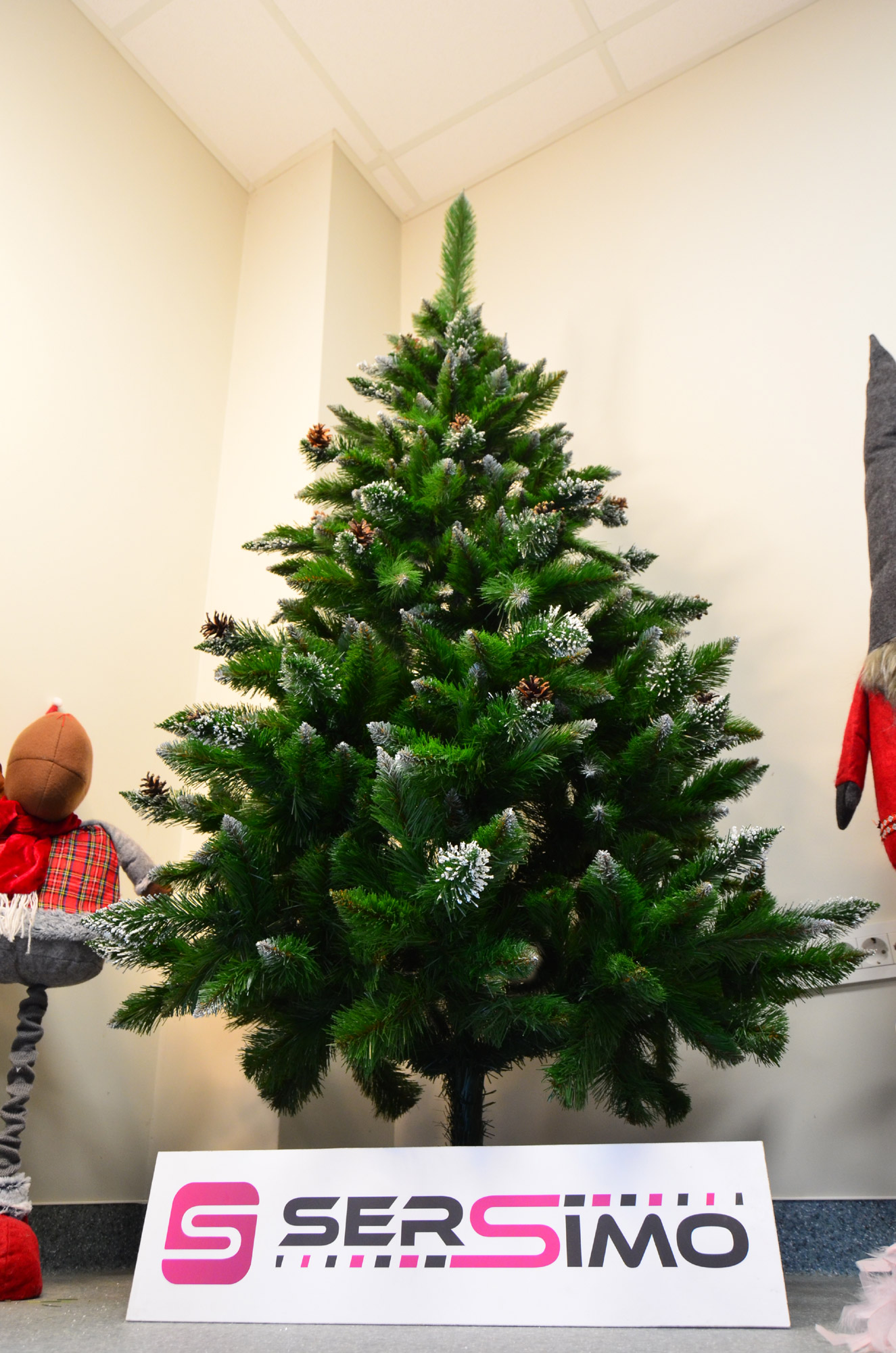 Brad artificial Christmas Deluxe by Sersimo, Islanda, cu ornamente de cristal si conuri, 180cm - Image 20