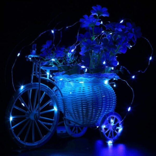 (DL) Instalatie lumina decorativa cu 300 LED-uri, 30m, pentru interior/exterior, iluminare albastra - Image 9