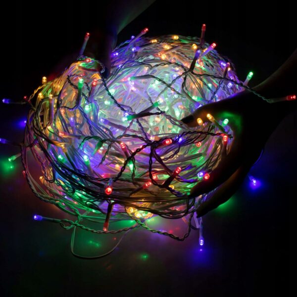 (DL) Ghirlanda luminoasa 500 LED-uri, 20m, pentru interior/exterior, telecomanda, iluminare multicolora - Image 4