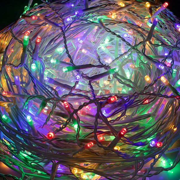 (DL) Ghirlanda luminoasa 500 LED-uri, 20m, pentru interior/exterior, telecomanda, iluminare multicolora - Image 5