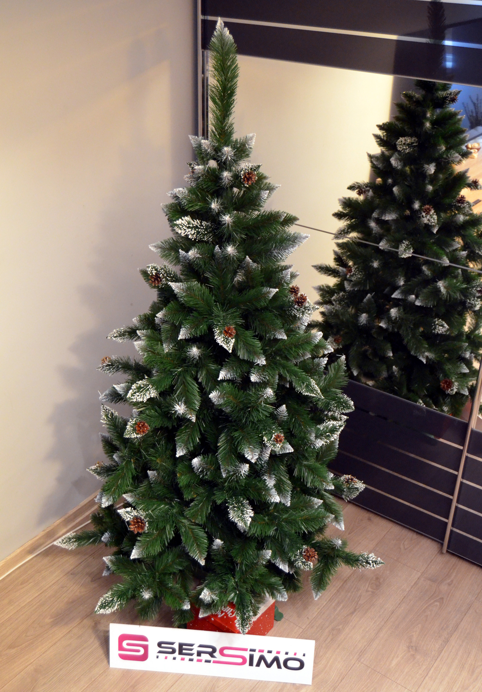 Brad artificial Christmas Deluxe by Sersimo, Islanda, cu ornamente de cristal si conuri, 180cm - Image 17