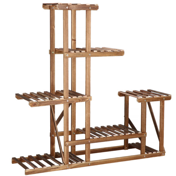 Fából készült virágtartó 6 polcos GA176, 95cm - Image 2
