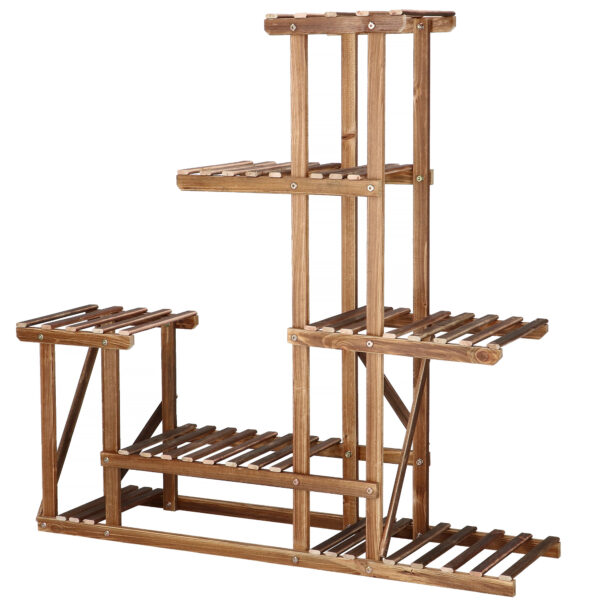 Fából készült virágtartó 6 polcos GA176, 95cm - Image 3
