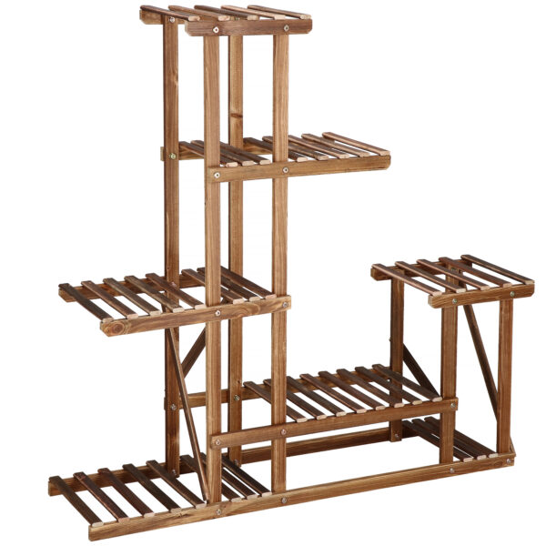 Fából készült virágtartó 6 polcos GA176, 95cm - Image 4