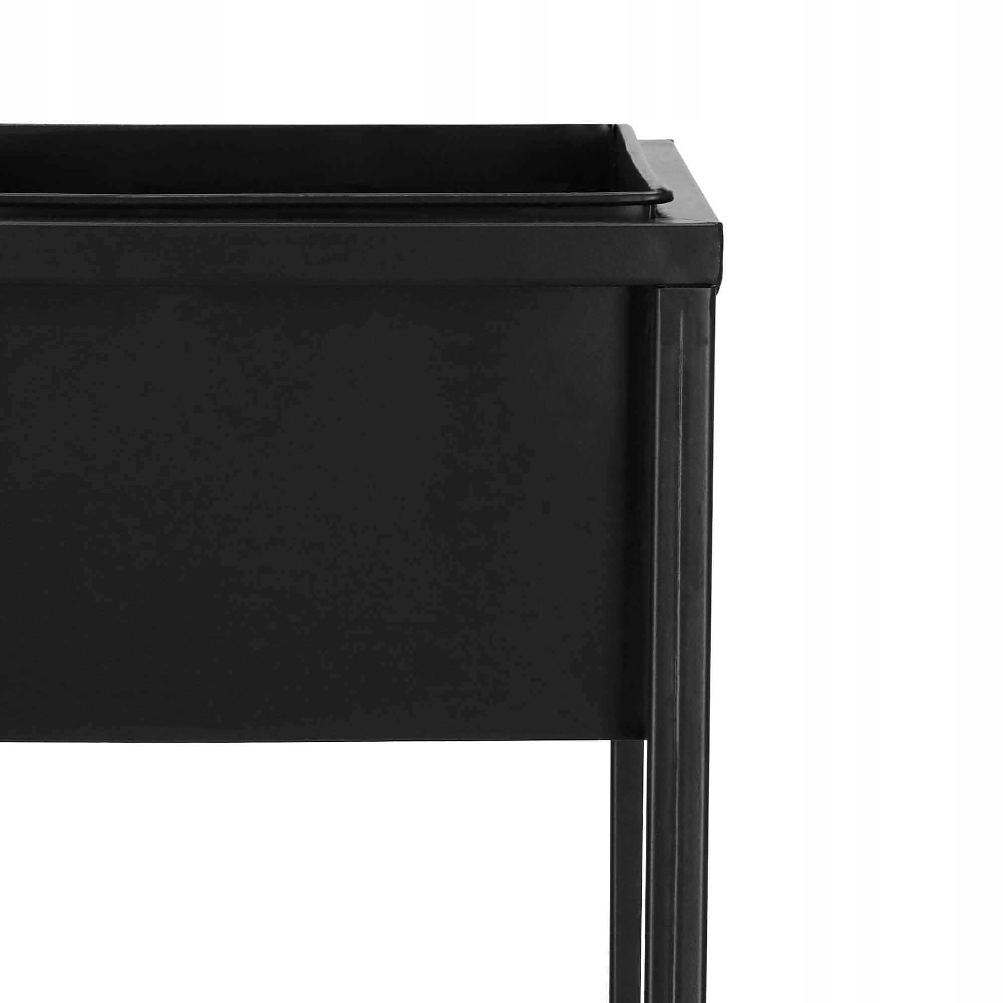 (DL) Suport ghiveci metalic negru GA186 cu teava patrata, inaltime 40cm - Image 3