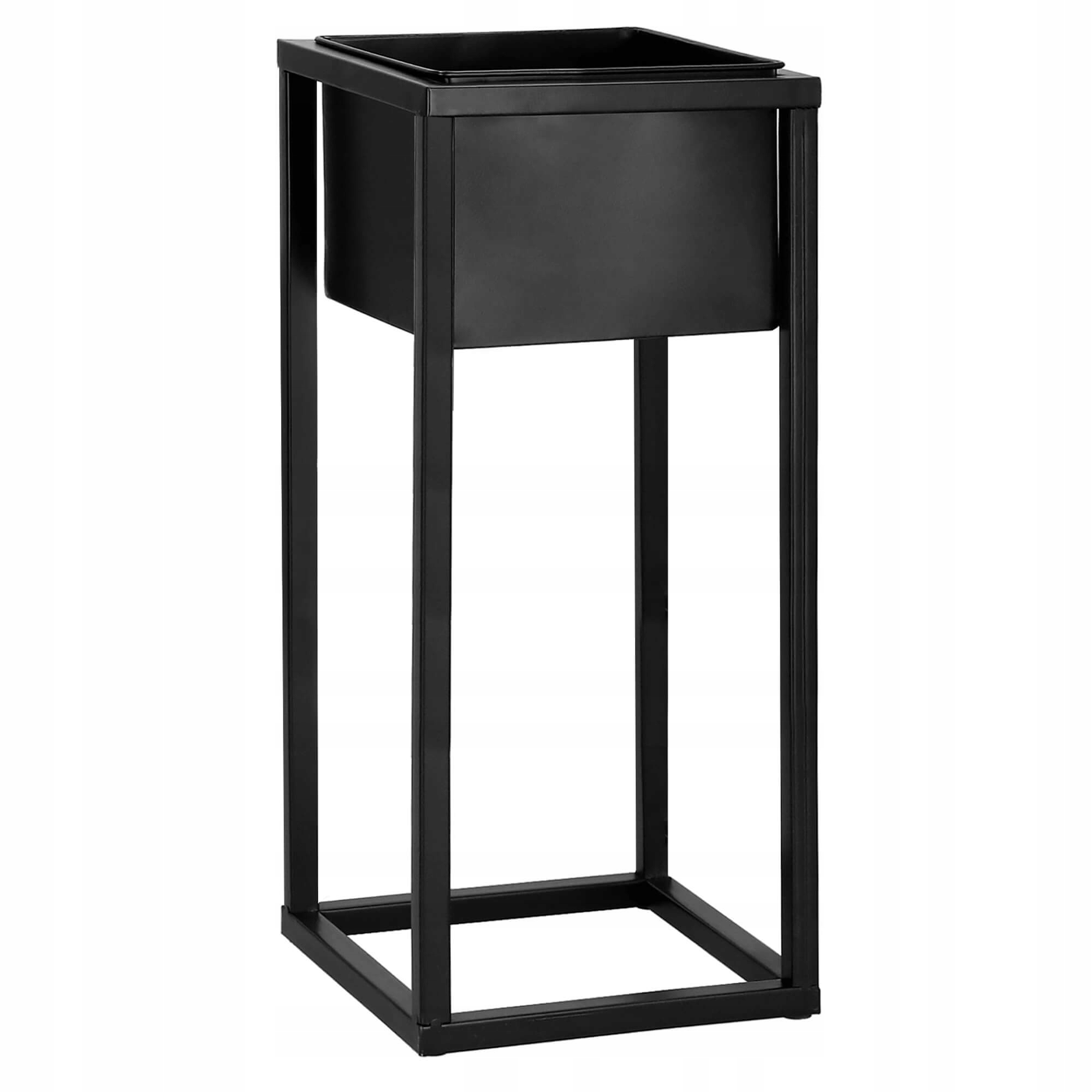 (DL) Suport ghiveci metalic negru GA186 cu teava patrata, inaltime 40cm - Image 4