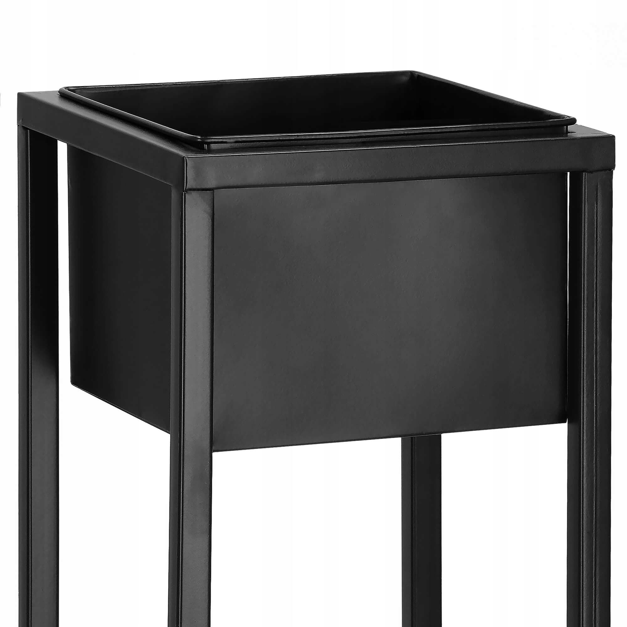 (DL) Suport ghiveci metalic negru GA187 cu teava patrata, inaltime 60cm - Image 4