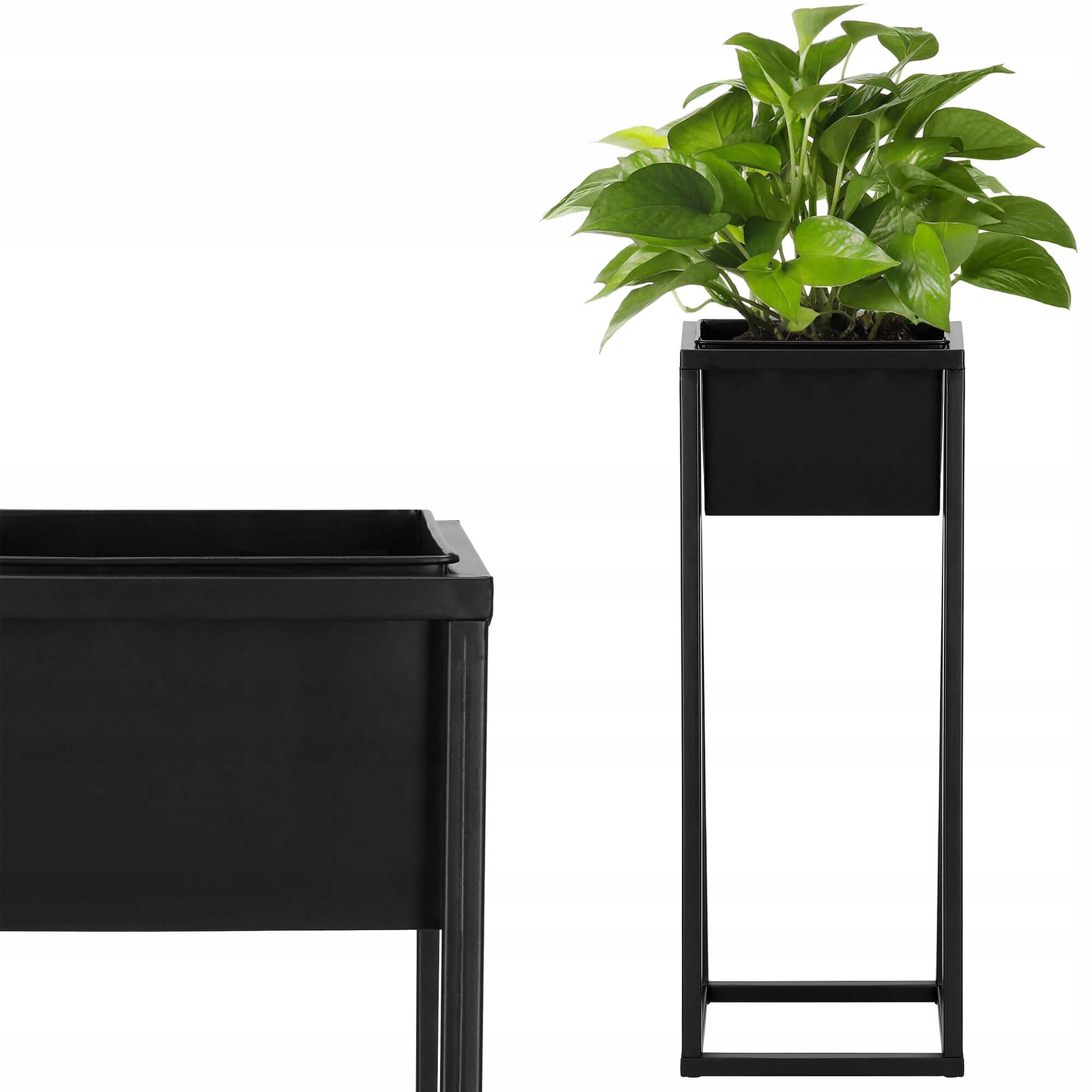 (DL) Suport ghiveci metalic negru GA187 cu teava patrata, inaltime 60cm - Image 5