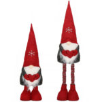 Karácsonyi figura, Manó, teleszkópos lábakkal, 50-70cm-ig kihúzható magassággal