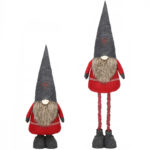 (DL) Karácsonyi figura, manó, teleszkópos lábakkal, állítható magasság 95–160 cm