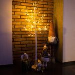 (DL) Pom decorativ luminat pentru Craciun, pentru interior/exterior, inaltime 150cm, 72 leduri cu lumina alb cald