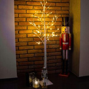 (DL) Pom decorativ luminat pentru Craciun, pentru interior/exterior, inaltime 210cm, 144 leduri cu lumina alb cald