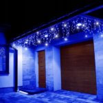 (DL) Fényfüggöny típusú LED girland, 500 LED, 20 m, beltéri és kültéri használatra, kék fény